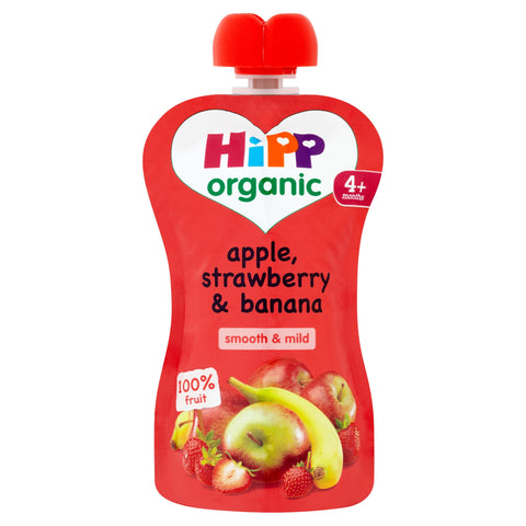 Apple, Strawberry & Banana Pouch 100g